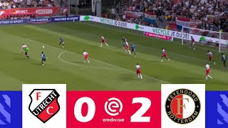 FC Utrecht versus Feyenoord 02  Eredivisie 202425  Wedstrijd Hoogtepunten [upl. by Keffer]