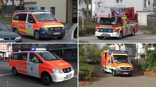 inkl neues NEF Einsatzfahrten Feuerwehr Rettungsdienst und Polizei in CastropRauxel [upl. by Nibas]