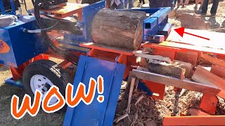 EASTONMADE 1222 Log Splitter with Conveyor  AWESOME [upl. by Onra]