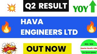 Hava Engineers Ltd Q2 Results 2025 🔥 Hava Engineers September Quarter Results 🔥 [upl. by Raphaela113]