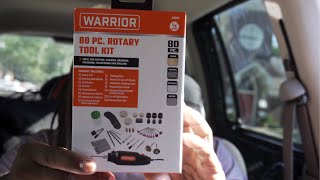 Harbor Freight Warrior 80 Piece Rotary Tool kit UnboxingFinal Verdict… [upl. by Ayekim509]