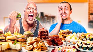 Je mange comme THE ROCK pendant 24h 10 000 calories [upl. by Turne]