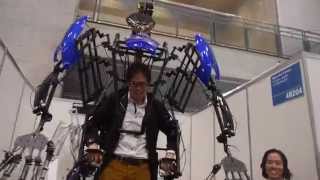 Skeletonics Exarobot at CEATEC 2014 [upl. by Shiller299]