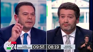 Debate  AD vs Chega  Luís Montenegro vs André Ventuea  Legislativas 2024 [upl. by Chucho]