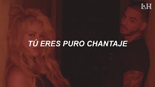 Shakira  Chantaje ft Maluma Letra [upl. by Garling519]