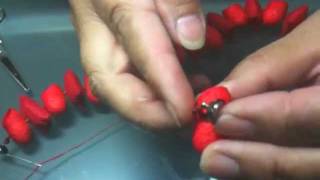 How to Make Jewlery Red SilkCocoon Necklace [upl. by Phionna]