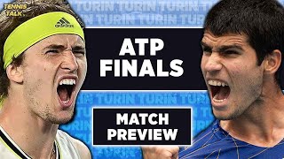 Zverev vs Alcaraz  ATP Finals 2024  Tennis Preview amp Prediction [upl. by Boru742]