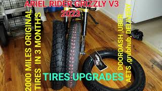 Ariel Rider Grizzly v3 2023 Tire Upgrade to vee tire ehuntsman tire 20x40wire 700 miles every week [upl. by Ahserb]