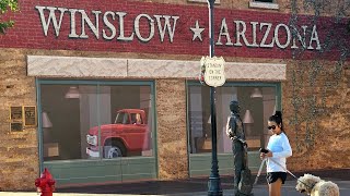 Walking around downtown Winslow Arizona [upl. by Ainoet637]