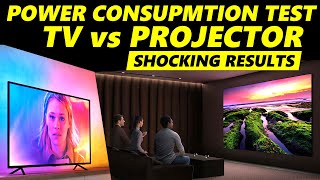 Projector vs TV Power Consumption TEST with Shocking Result [upl. by Nylirehs122]