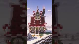 Candy cane house minecraft minecraftbuilds minecraftbuilding minecraftbuildideas [upl. by Ylrebmyk]