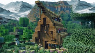 I Build A Beautiful Cabin  Minecraft Tutorial [upl. by Hofstetter]