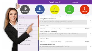 Power Apps Template Help Service Desk Ticket System [upl. by Eenttirb]