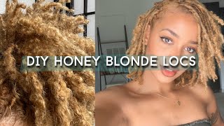 Step by Step DIY Honey Blonde Locs with Minimal Damage  WestIndieRay [upl. by Bennion]