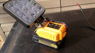 DIY Dewalt 20v lithium home made LED light [upl. by Nohtiek]