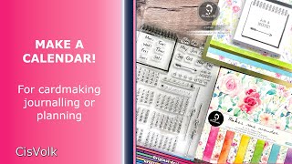 Make a Calendar with journal stamps AlinaCraft [upl. by Ymaj]