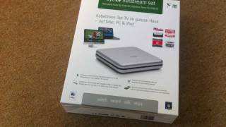 Unboxing Elgato EyeTV Netstream SAT NetzwerkTuner für DVBS2 [upl. by Ybbob]