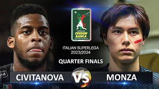 Quarter Finals of Italian Volleyball SuperLega 20232024  Civitanova vs Monza [upl. by Gillan11]