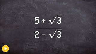 Rationalizing the denominator with a radical [upl. by Lisbeth]