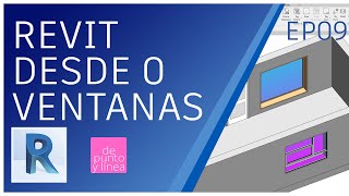 Revit desde 0 EP09 Insertar Ventanas crear tipos y cargar externas [upl. by Sotos320]