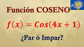 FUNCIÓN COSENO Cómo determinar si son pares ó impares  Juliana la Profe [upl. by Dyna873]