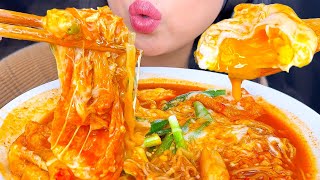 ASMR KIMCHI SPICY NOODLES amp SOFT BOIL EGGS EATING SOUNDS ASMR Phan [upl. by Linehan216]