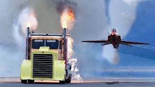 Craziest Drag Race Shockwave Jet Truck 375 MPH vs Aircraft [upl. by Ynez]