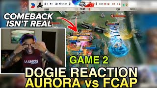 GAME 2 AKOSI DOGIE REACTION FALCONS APBREN VS AURORA [upl. by Camile959]