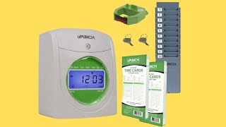 uPunch Starter Time Clock Bundle with 100Cards 1 Time Card Rack 1 Ribbon amp 2 Keys [upl. by Ynaiffit198]