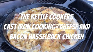 Cast Iron Cooking  Cheese and Bacon Hasselback Chicken [upl. by Itsirc]