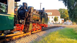 Rasender Roland  Ausfahrt Bahnhof Baabe Richtung Göhren [upl. by Holladay]