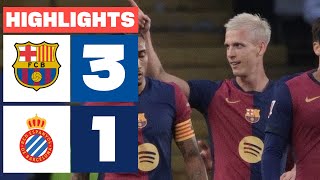 FC BARCELONA 3  1 RCD ESPANYOL I RESUMEN LALIGA EA SPORTS [upl. by Yenhoj]