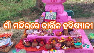 ଗାଁ ମନ୍ଦିରରେ କାର୍ତ୍ତିକ ହବିଷ୍ୟାଳୀ ll habisha 2024 l kartik Masa panchuka l village life [upl. by Eibrad]