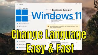 How to Change Language in Windows 11 Operating System [upl. by Caprice598]