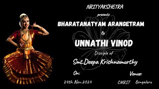 BHARATANATYAM ARANGETRAM By UNNATHI VINOD [upl. by Jarietta]