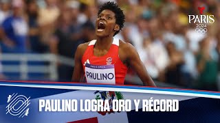 Marileidy Paulino de República Dominicana gana oro y rompe récord en Atletismo 400 m  París 2024 [upl. by Aineval]