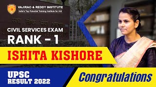 Ishita Kishore AIR 1 IAS Topper  UPSC Result 2022  Mock Interview  Vajirao amp Reddy Institute [upl. by Eannaj]