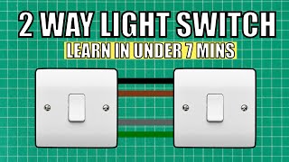 HOW A 2 WAY LIGHT SWITCH WORKS LEARN TWO WAY SWITCHING IN UNDER 7 MINS [upl. by Nahsad]