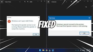 The Local Print Spooler Service is Not Runing FIXED [upl. by Dov]