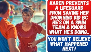 Karen Prevents A Lifeguard For Saving Her Drowning Kid Bc He Knows What Hes Doing Gets A Life Slap [upl. by Ishmael]