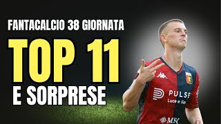 Consigli FANTACALCIO 38 GIORNATA⭐️ La mia TOP 11 e le SORPRESE [upl. by Venezia]