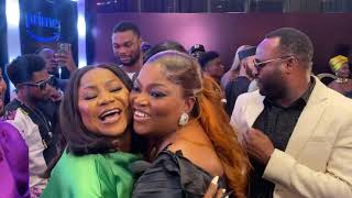 SEE HOW FUNKE AKINDELE GREETED IYABO OJO AND JJC AT THE PREMIERE OF SHE MUST BE OBEYED MOVIE [upl. by Monia]