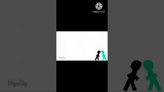 Black Stickman VS Green Stickman Stop Copying Me stickfigureanimation [upl. by Atronna]