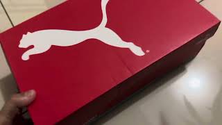 PUMA FLYER RUNNER SHOES BLACK UNBOXING [upl. by Leeanne]