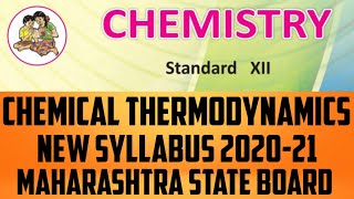 CHEMICAL THERMODYNAMICS  L1  NEW SYLLABUS 202021 class 12  Maharashtra state board [upl. by Chara]