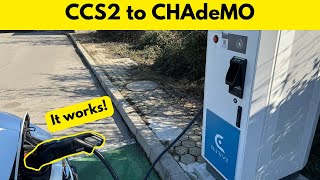 First charging tests with the CCS2 to CHAdeMO adapter are successful [upl. by Aneelahs]