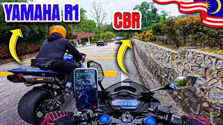 MALAYSIA KI HIGHWAY PAY YAMAHA R1 MILL GAYA  PAKISTANI MOTOVLOGER IN MALAYSIA  ZS MOTOVLOGS [upl. by Aowda]