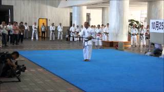 Kobujutsu kata by Akamine Hiroshi sensei to celebrate Karate Day in Okinawa  October 25th 2012 [upl. by Dacia]