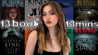 reviewing every Stephen King book i read in 1min each 🧛🏻‍♀️🪓 [upl. by Valentina]