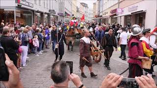 Wallensteintage Festumzug in historischen Gewändern [upl. by Suolkcin]